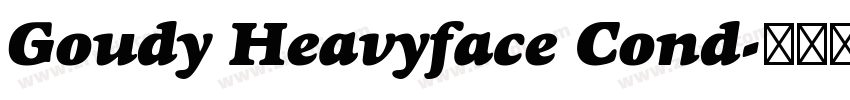 Goudy Heavyface Cond字体转换